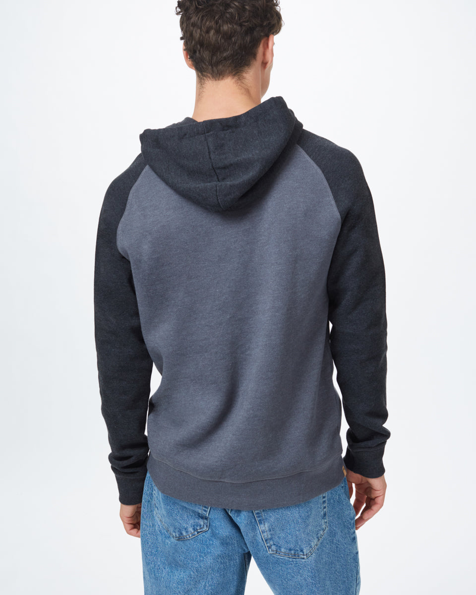 Sustainable Organic Cotton and Recycled Polyester Oberon Henley - Style Hoodie