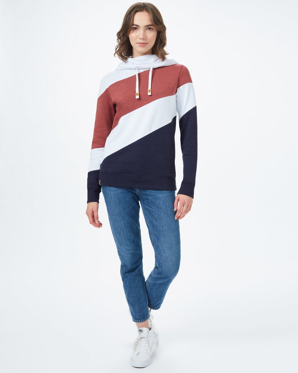 Eco - Friendly Blended Fibre Angle Blocked TreeFleece Hoodie