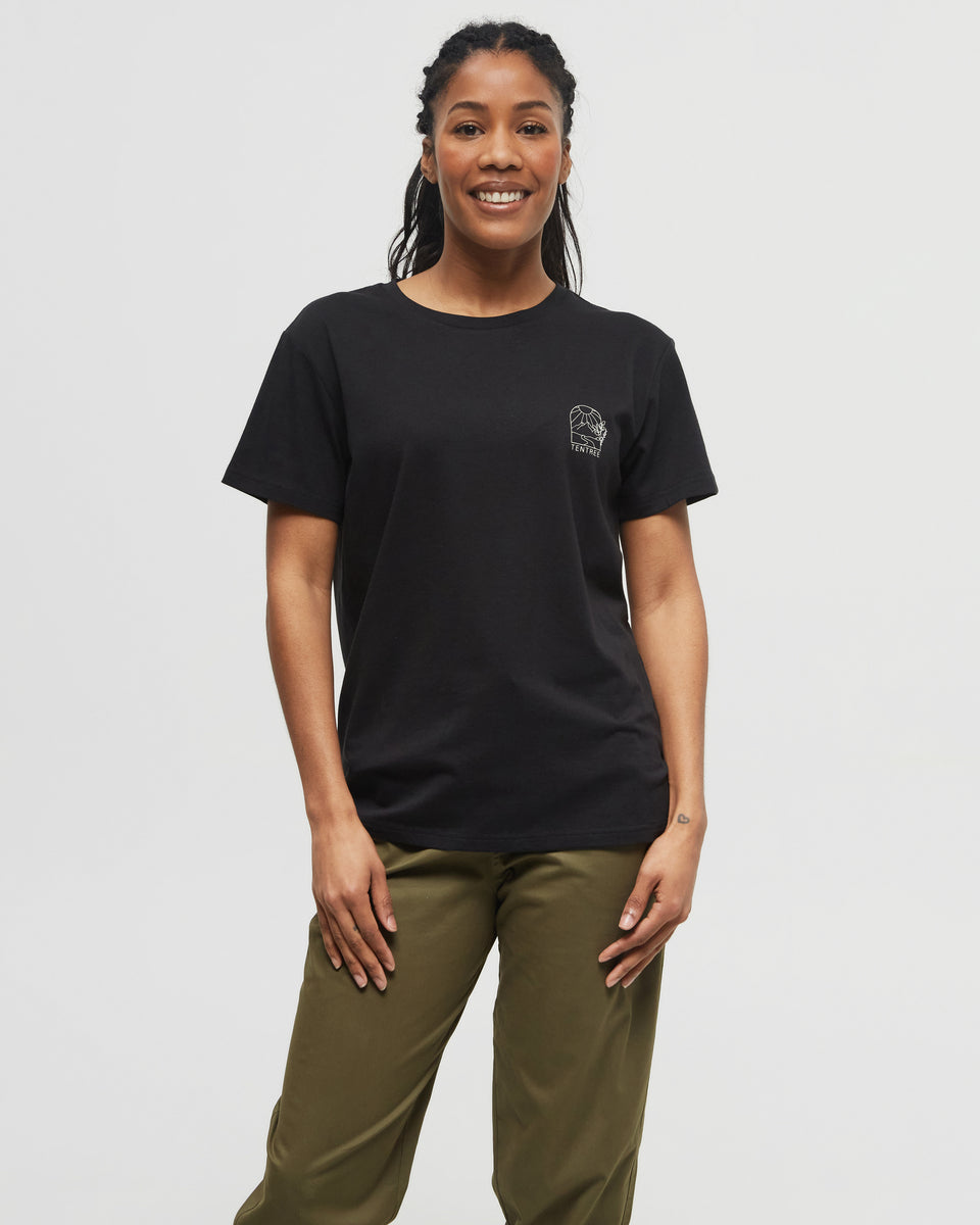Eco-Friendly Soft Scenic Arch Graphic T-Shirt for Seasonal Wear
