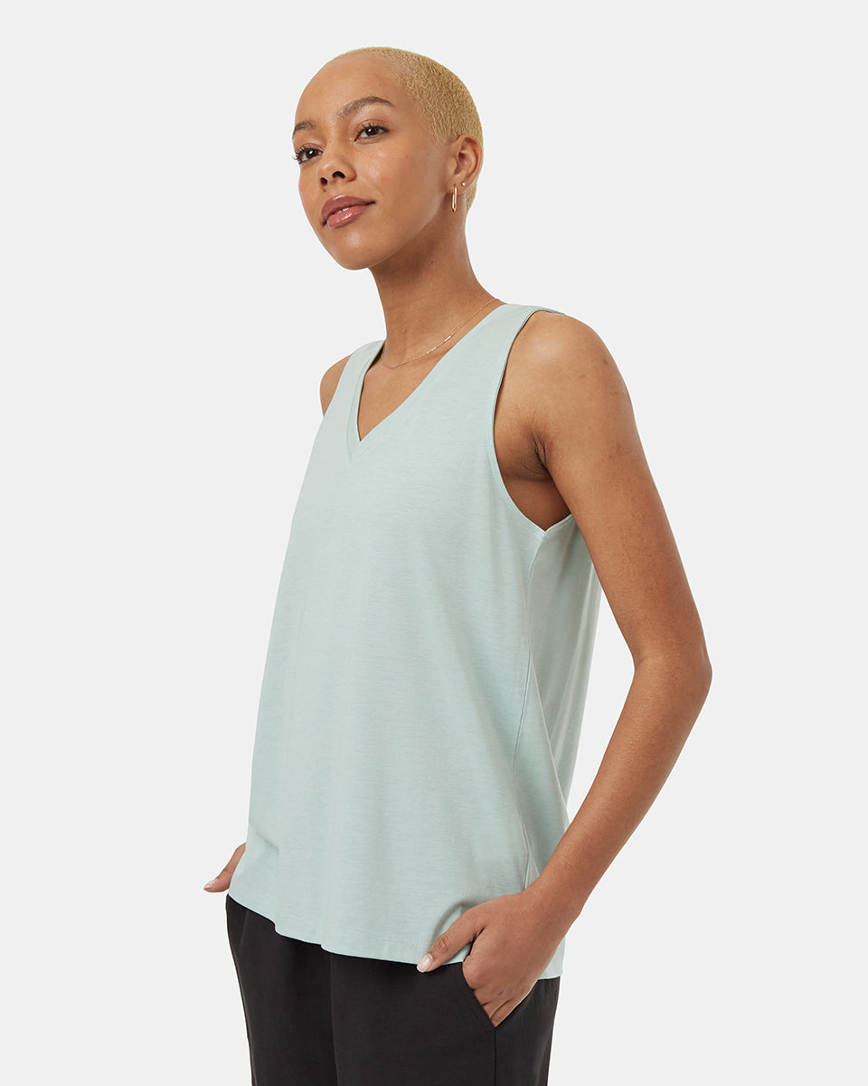 Eco - friendly TreeBlend Women's V - Neck Tank Top