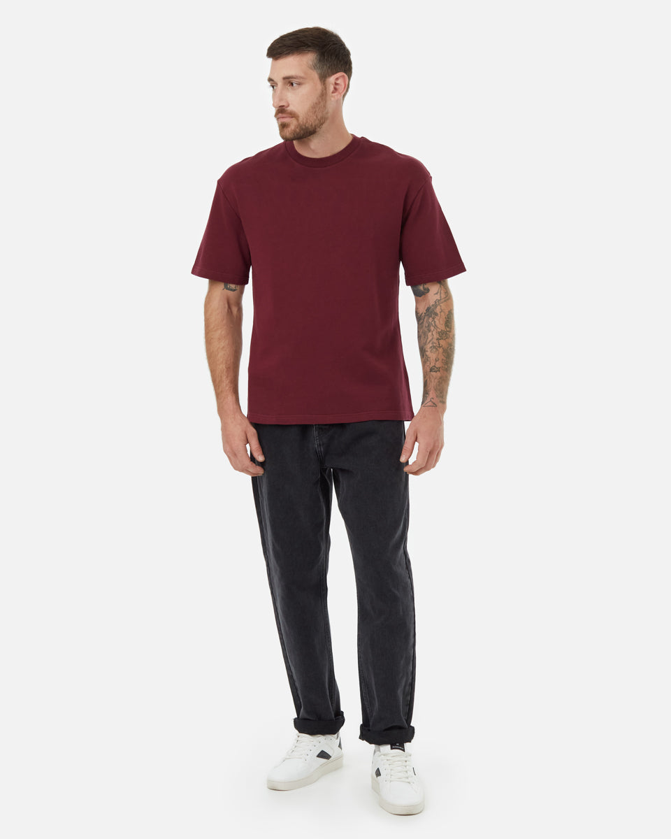 French Terry Short - Sleeved Crew - Style Organic Cotton Top for Winter Lounging