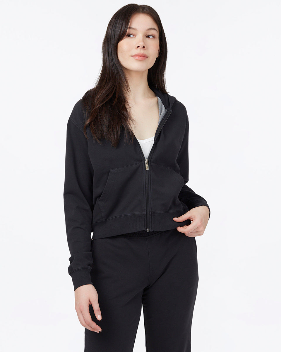 Sustainably-Made Relaxed French Terry Long Sleeve Zip Hoodie