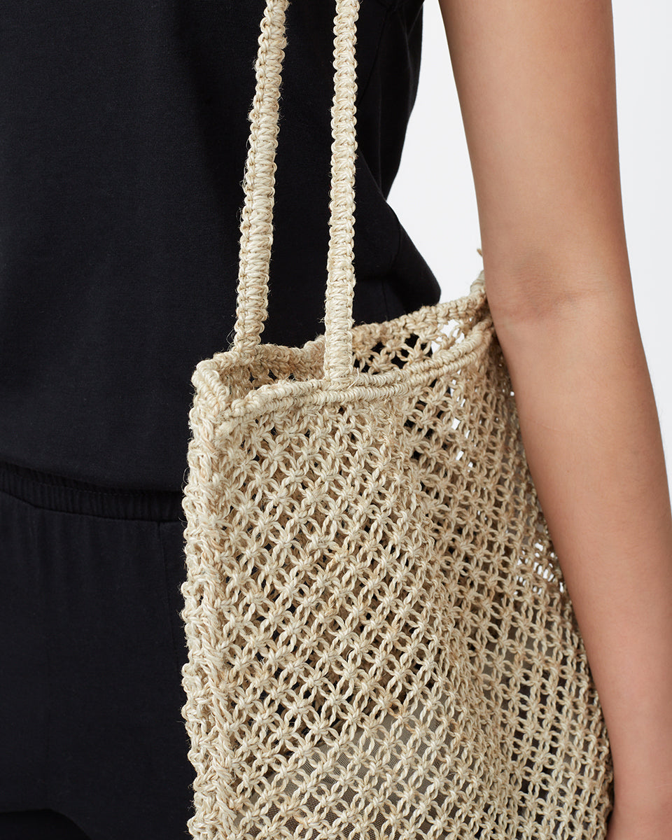 Handmade Macrame Crochet Tote for Reusable Grocery or All - Purpose Carry