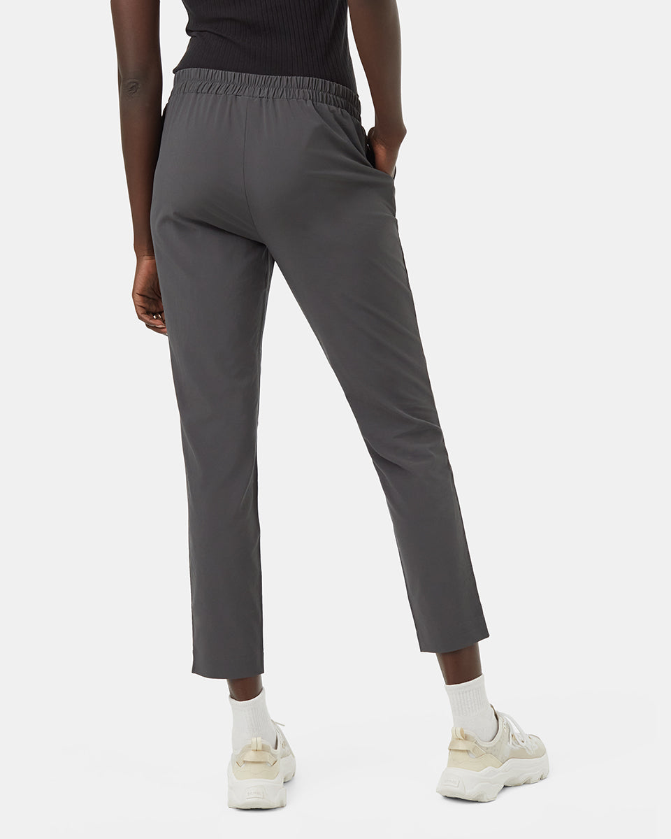 Saturna Stretchable Pants with Elastic Waistband and Zippered Pockets