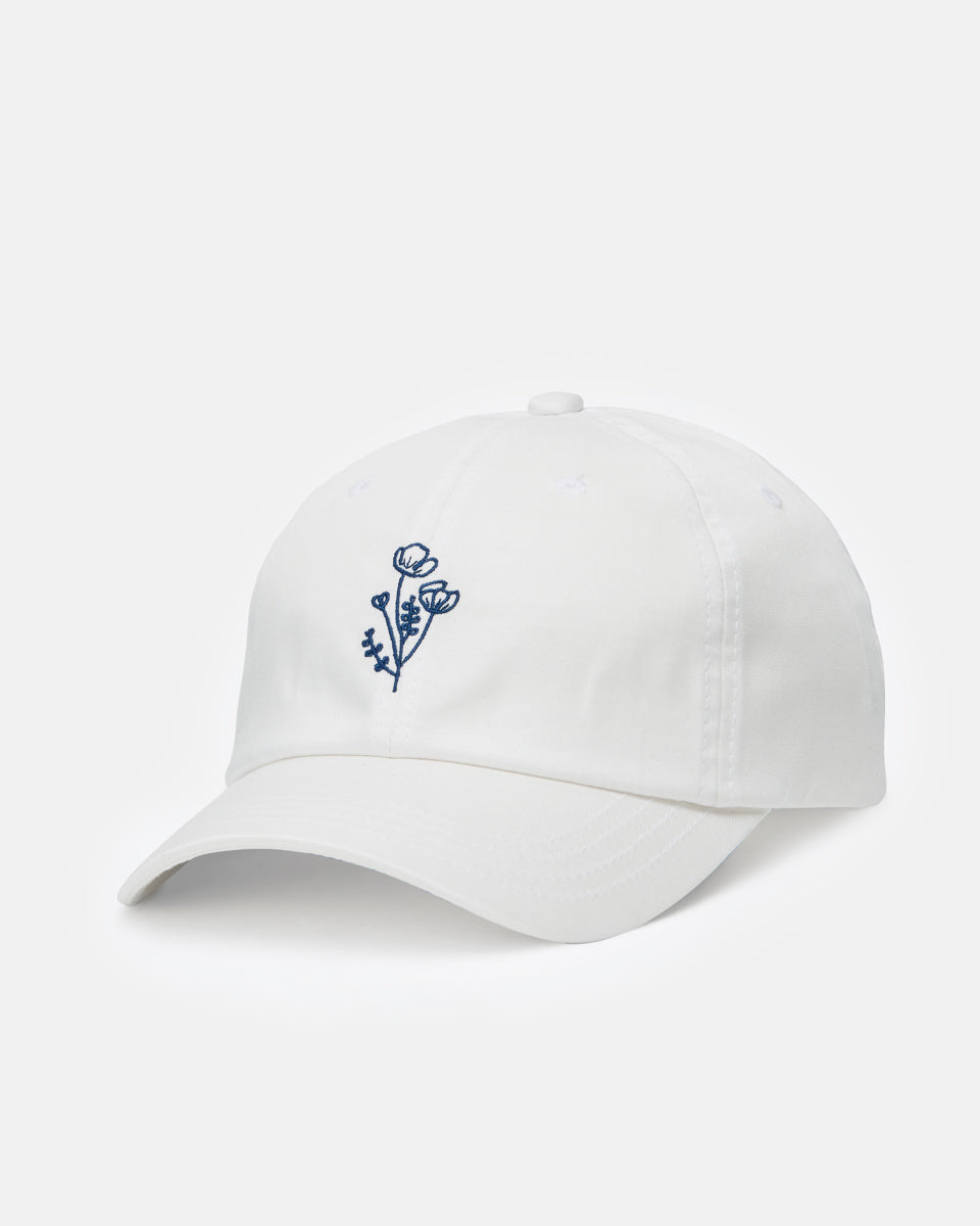 Stylish Flower - Embroidered Peak Cap for Versatile Outfits