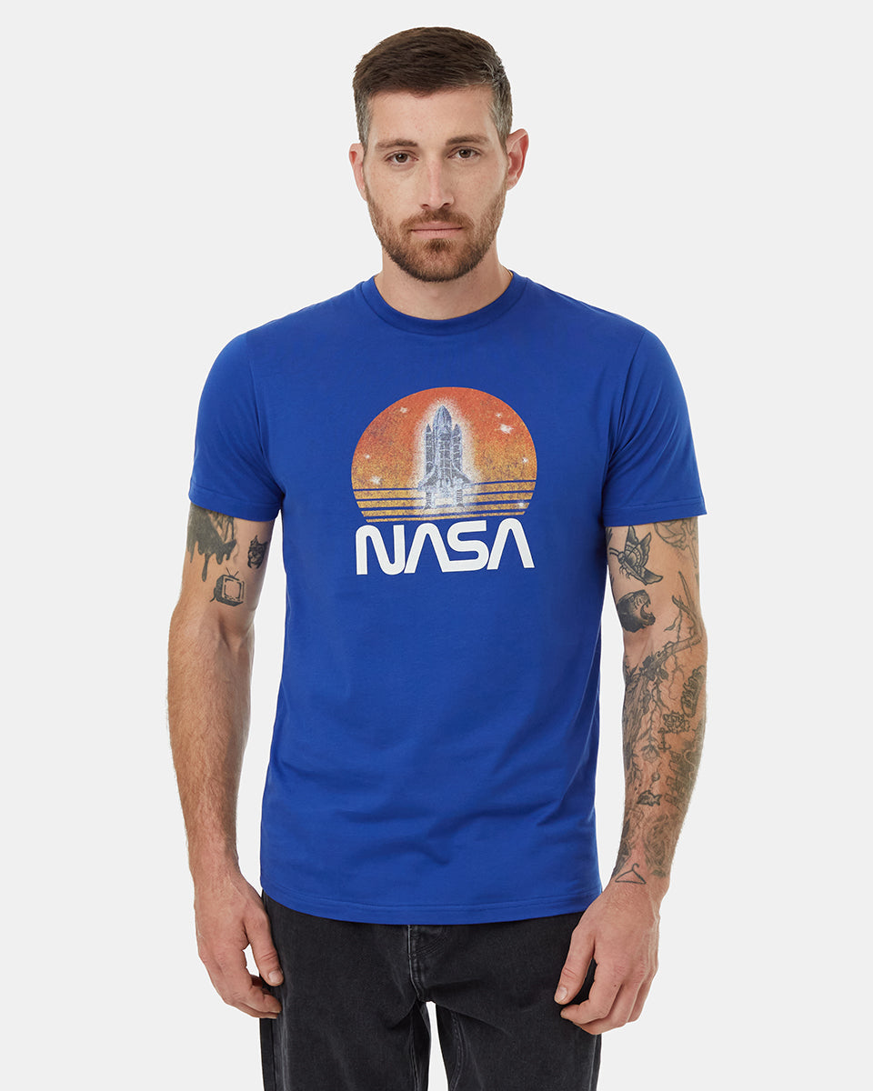 NASA-Inspired Shuttle Sunset Graphic T-Shirt for Planet Lovers
