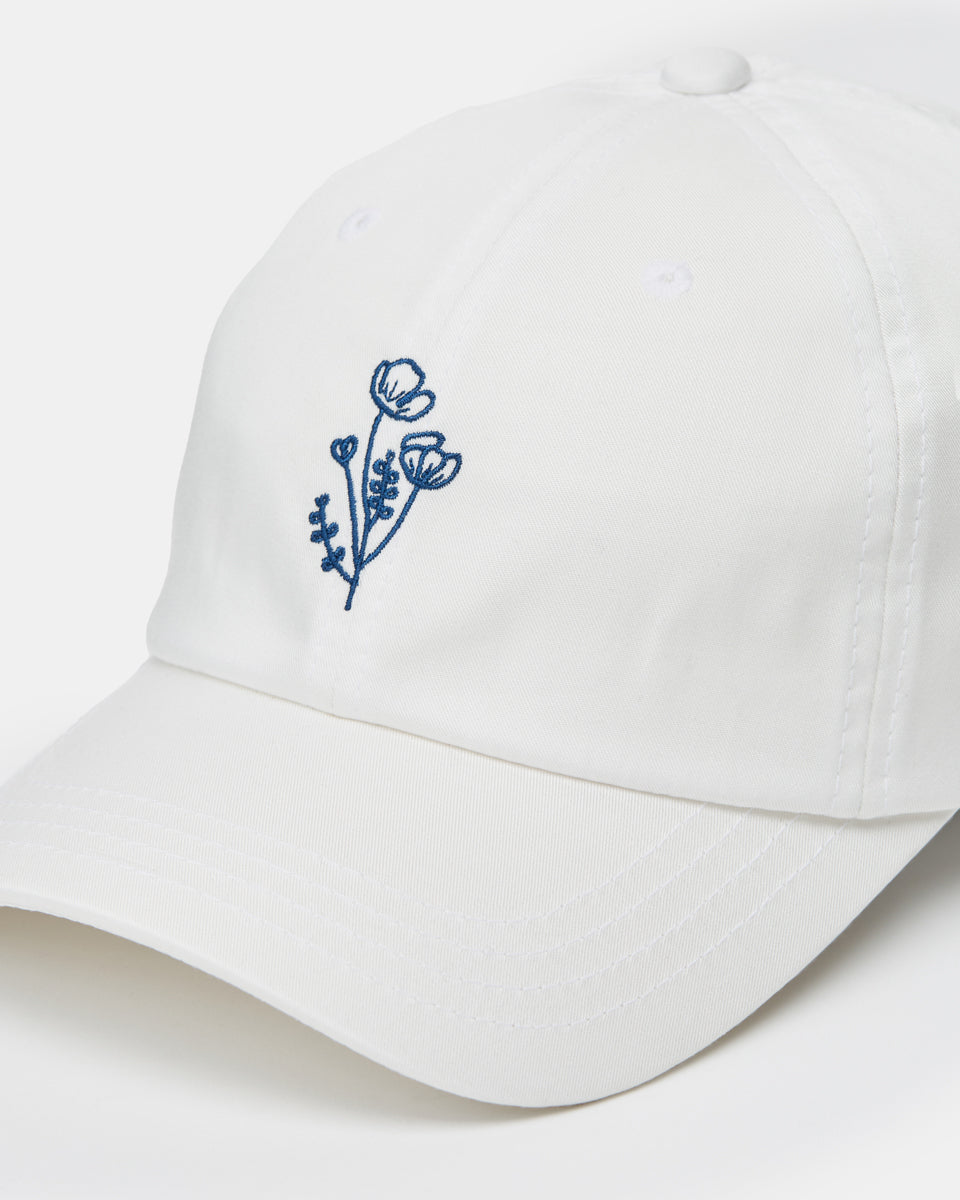 Stylish Flower - Embroidered Peak Cap for Versatile Outfits