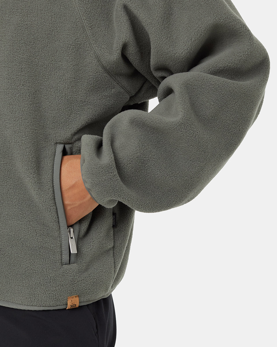 Lightweight Recycled 1/4 Snap MicroFleece for Cozy Wear