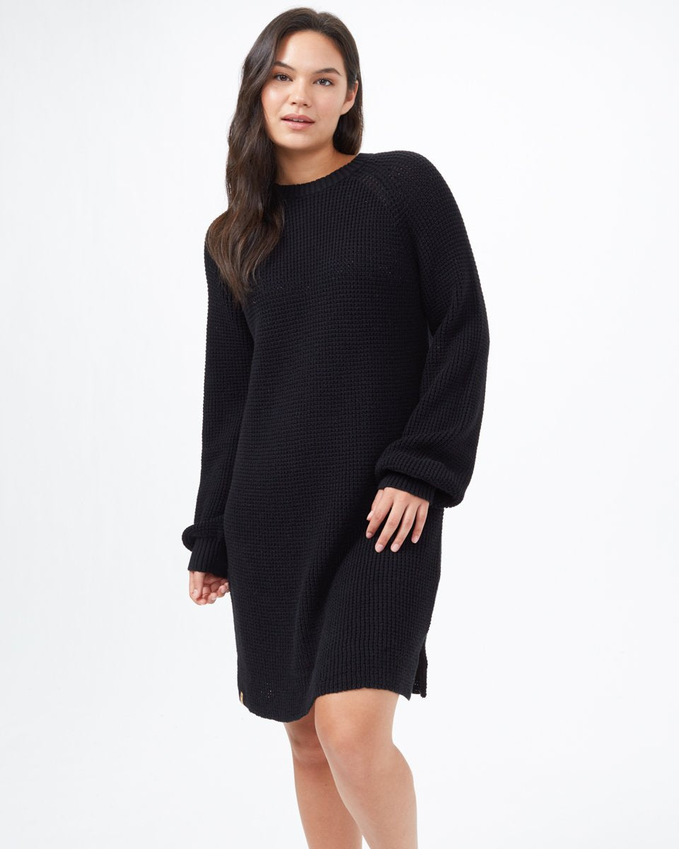 High - end Highline Crew Neck Women's Dress for Cozy Wear
