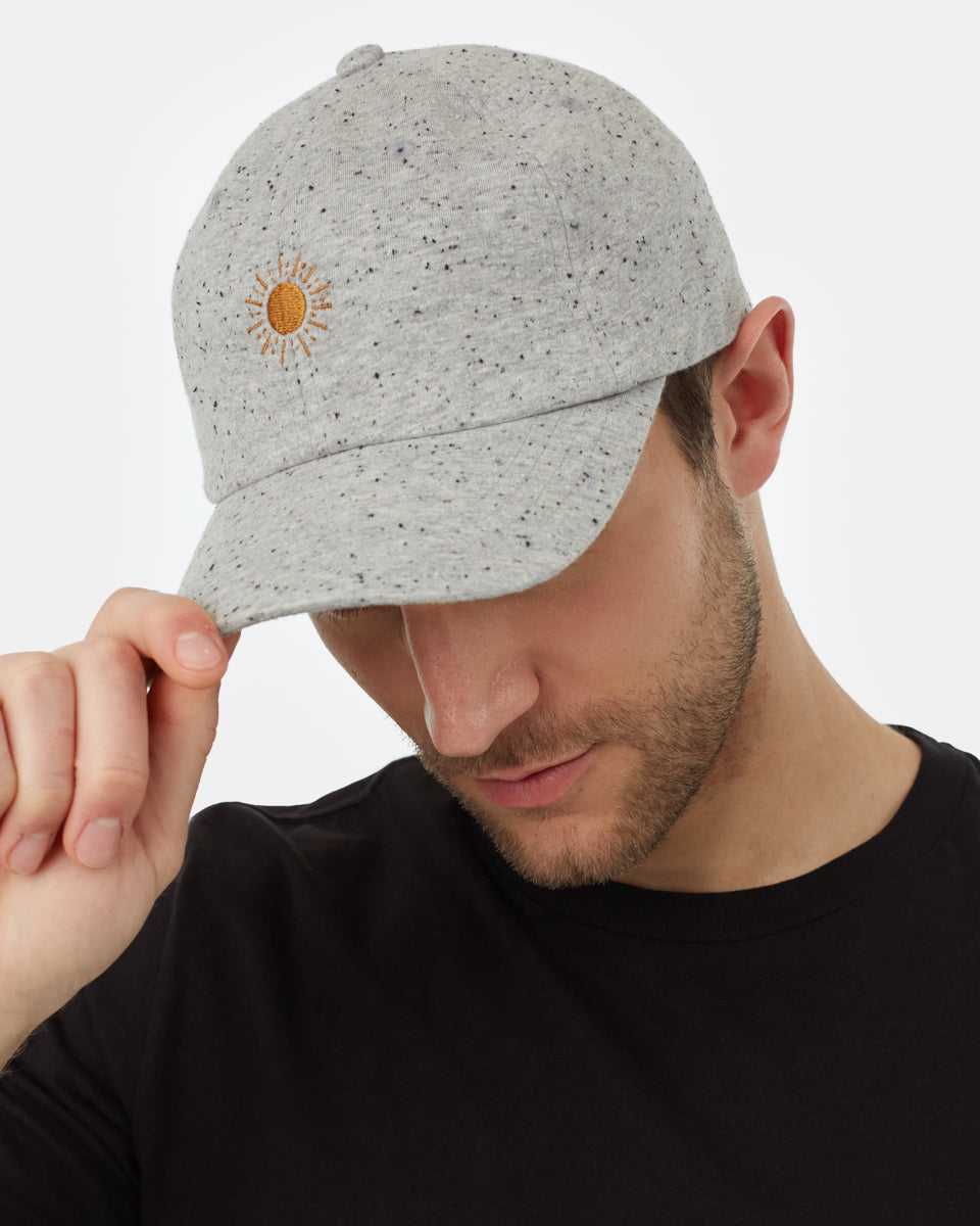 All - Season Sun - Inspired Embroidery Flecked Jersey Baseball Peak Hat
