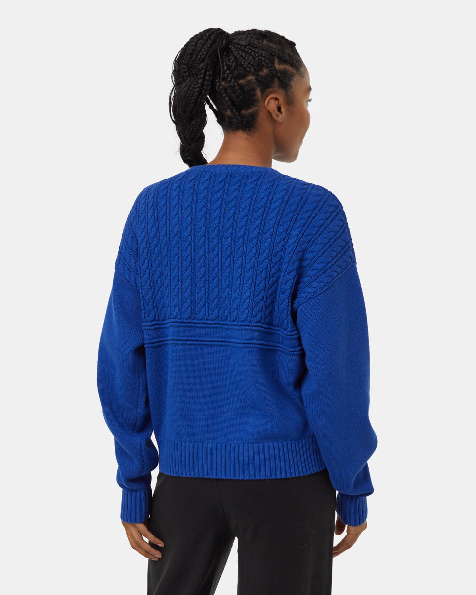 Stylish Highline Knit Patchwork Sweater for Casual Wear
