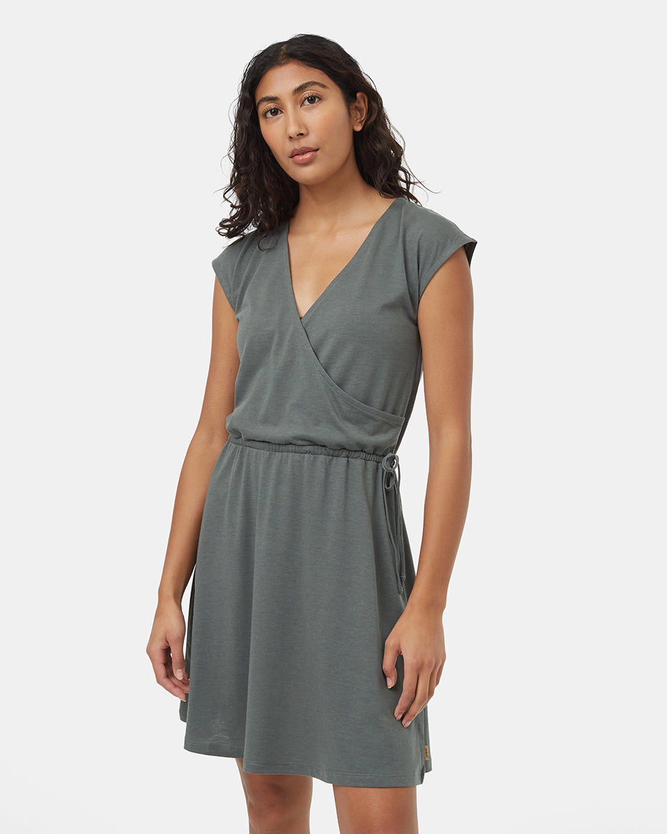 Summer Sustainable TreeBlend Wrap Front Women's Dress