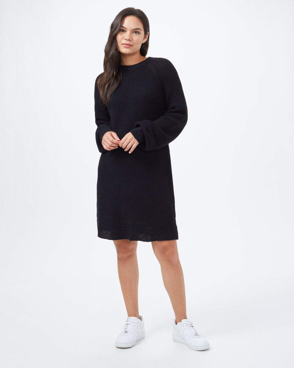 High - end Highline Crew Neck Women's Dress for Cozy Wear