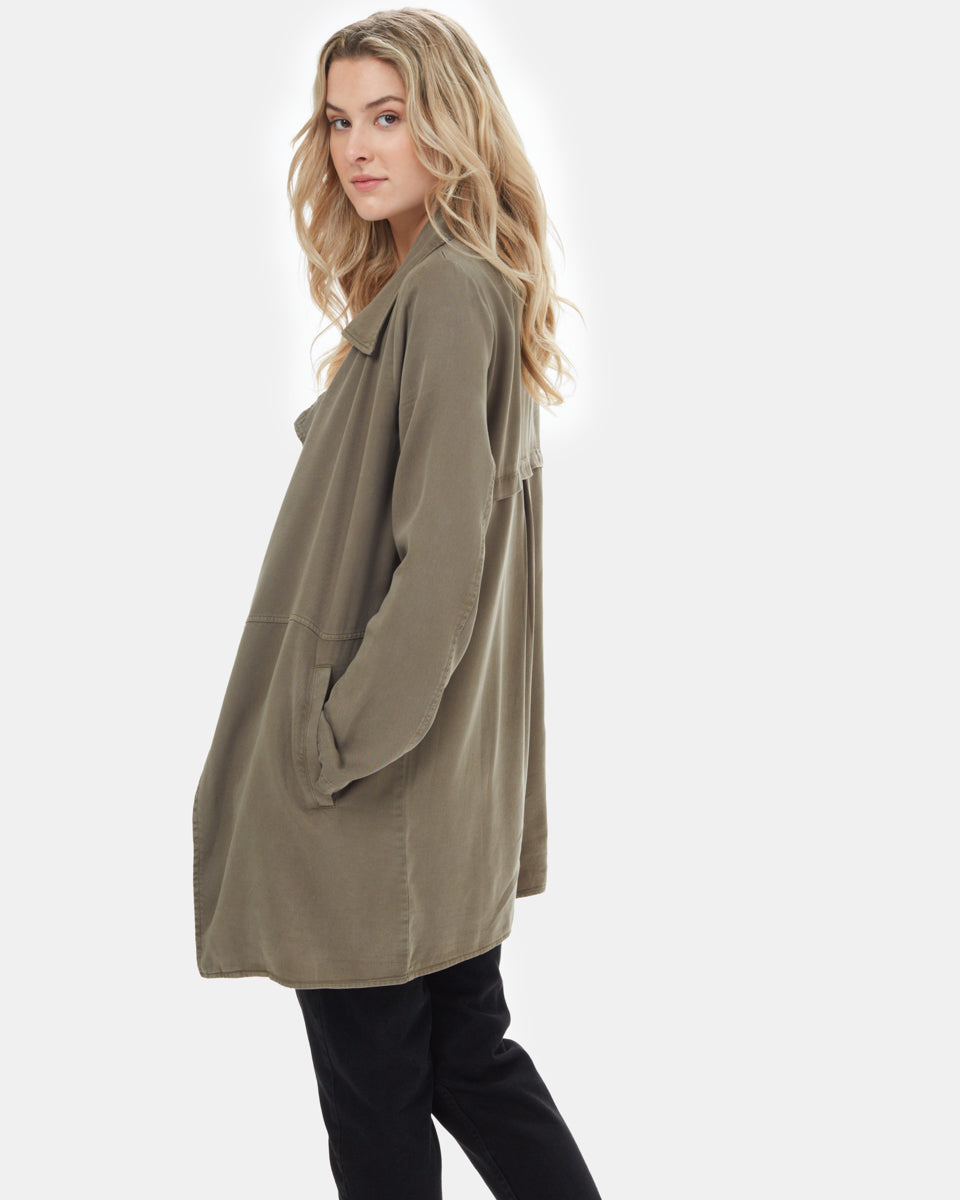 Lightweight All - Season Echo Lyocell Trench - Style Jacket