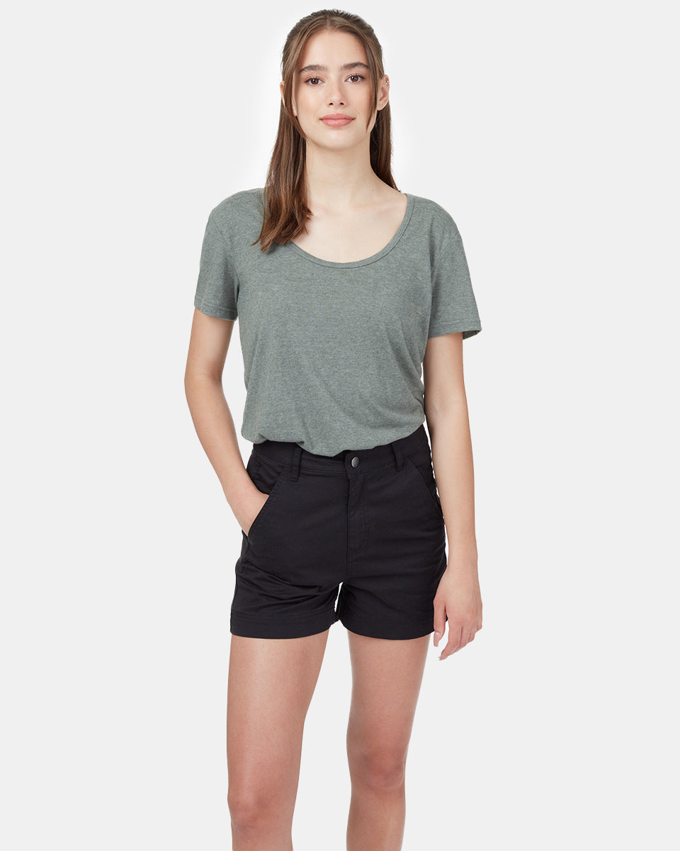 High - Quality Hemp Scoop Neck Comfort T - Shirt for Daily Wear