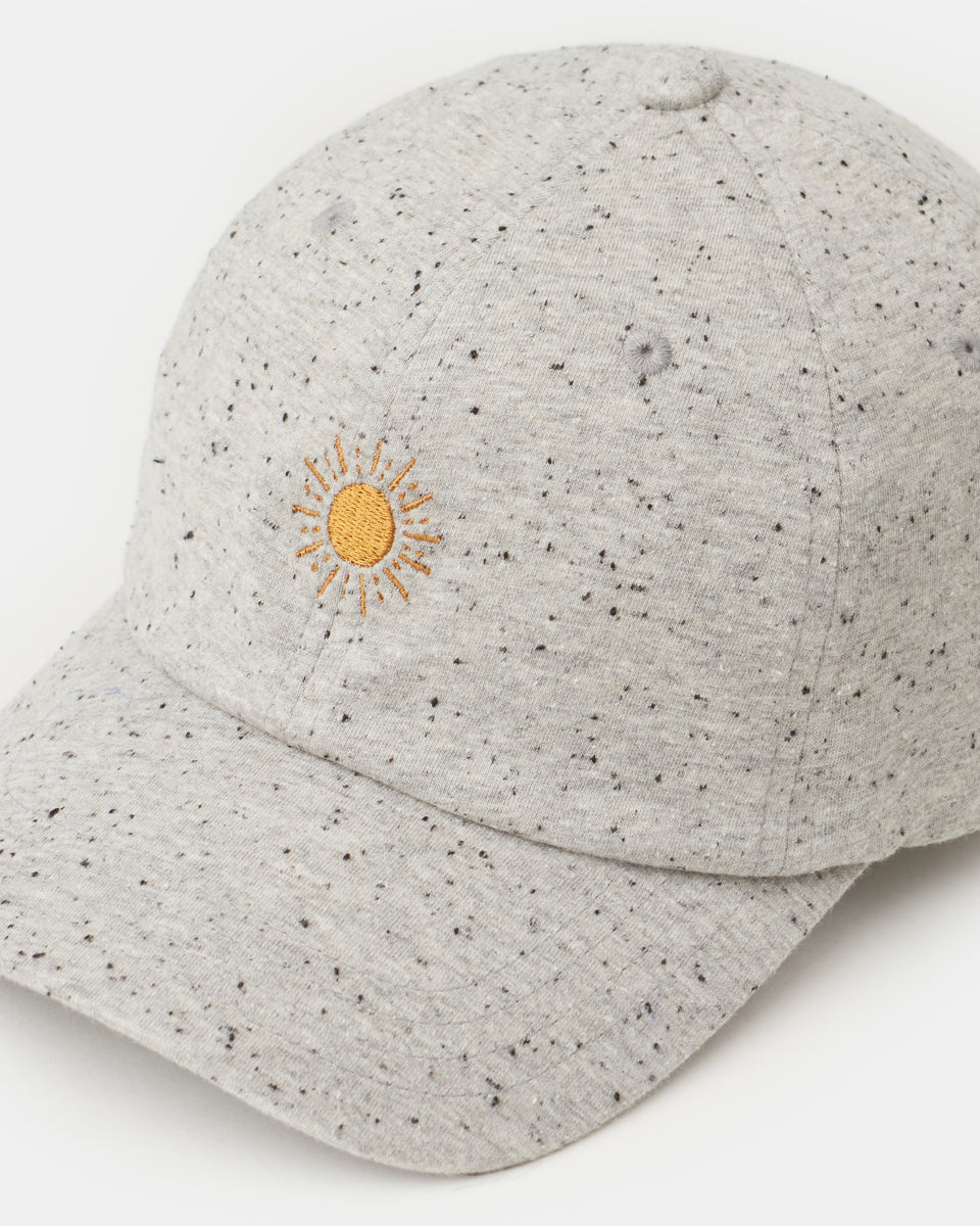 All - Season Sun - Inspired Embroidery Flecked Jersey Baseball Peak Hat