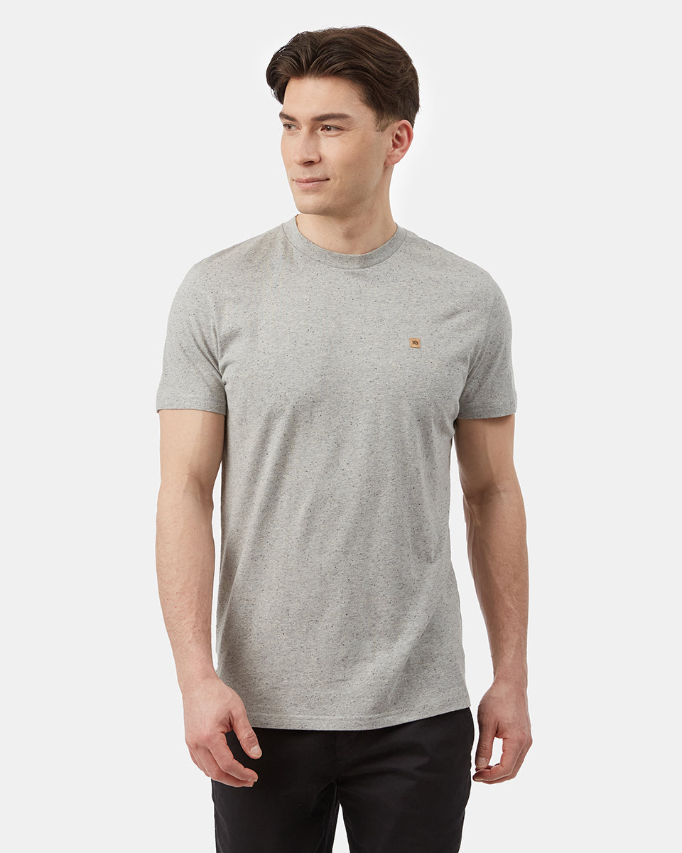 Organic Cotton Blend All - Season Flecked T - Shirt for Men and Women