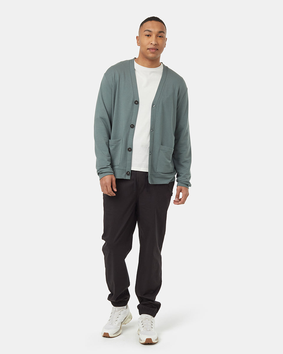 Lightweight Soft Terry Button-Front Cardigan for Comfortable Days