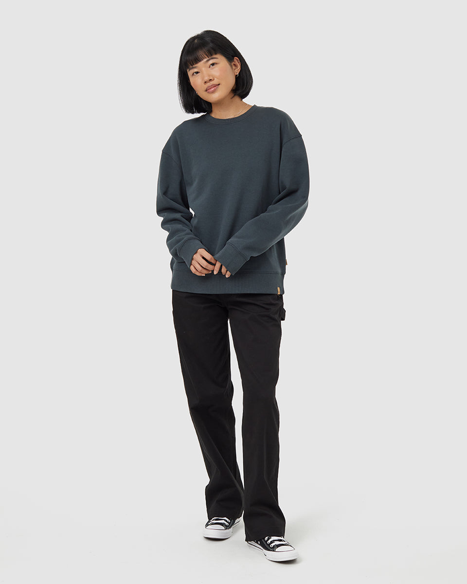 Ultra - Soft and Sustainably - Made Tree Fleece Relaxed Crew Neck Sweatshirt