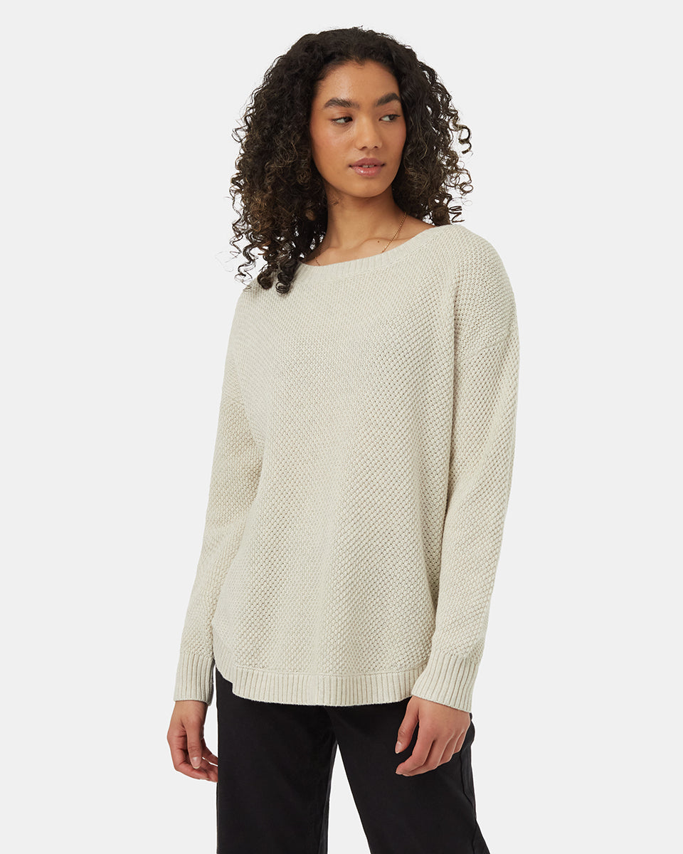 All - Season Sustainable Broughton Sweater with New Textured Stitch