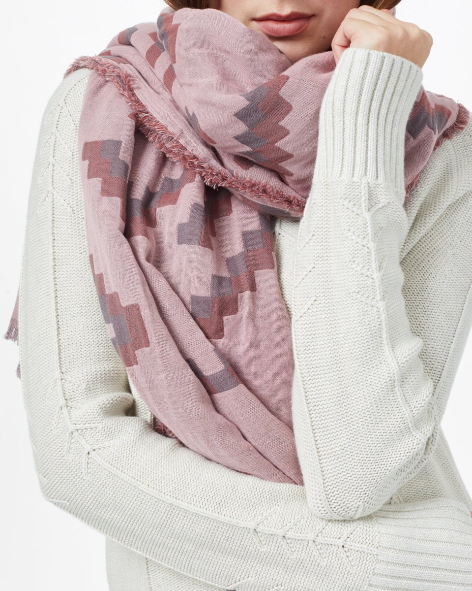 Organic Sumatra Cotton Blanket Scarf for Fall