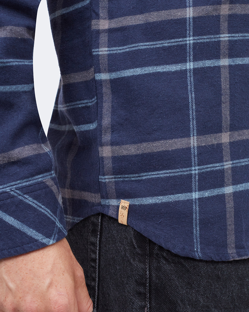 Benson Men's Classic Midweight Flannel Casual Shirt
