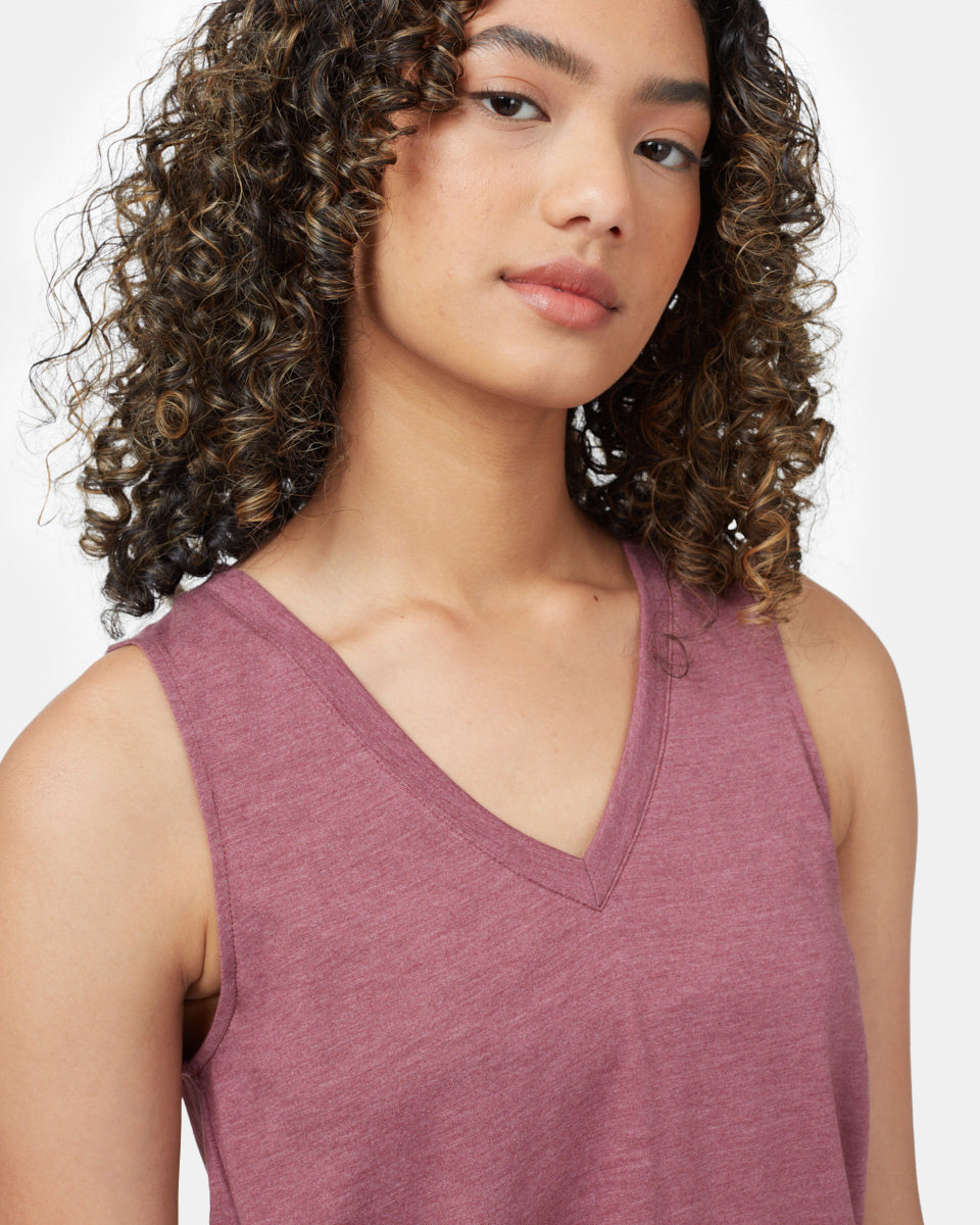 Eco - friendly TreeBlend V - Neck Sustainable Tank Top