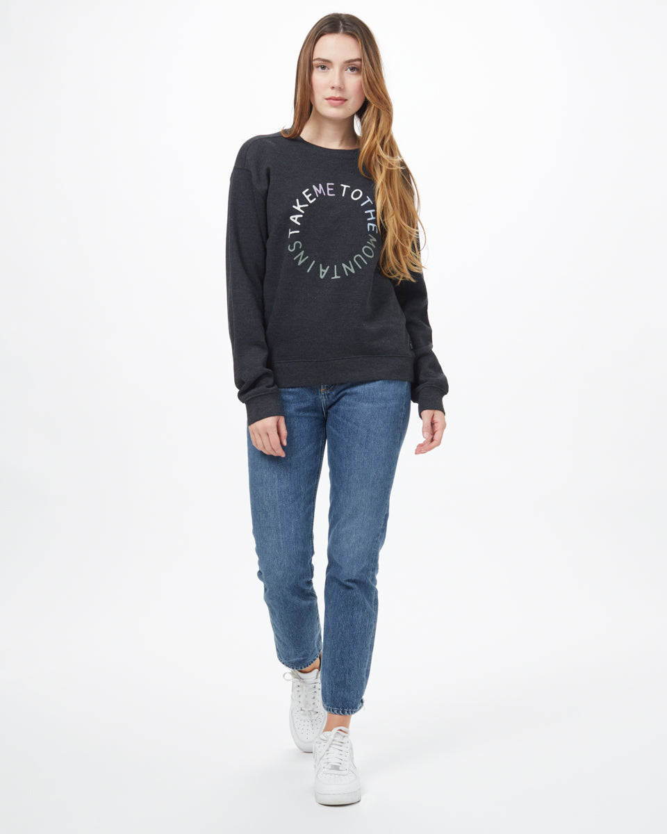 Sustainable Organic Cotton & Recycled Polyester Longsleeve Crew for Mountain Adventures