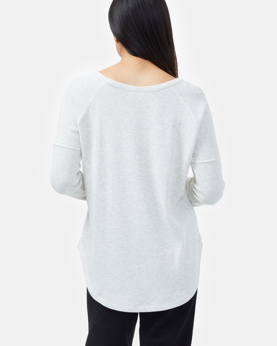 Cozy Organic Cotton and TENCEL Blend TreeWaffle Crew Longsleeve