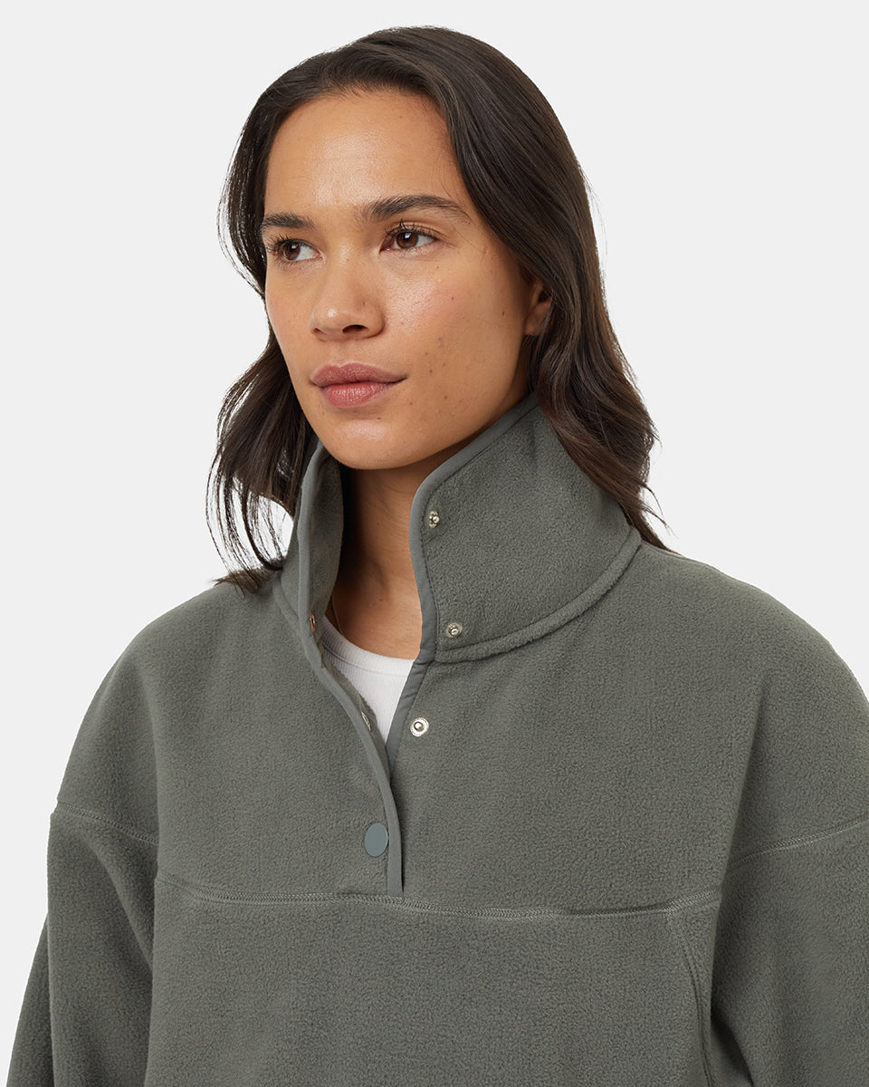 Lightweight Recycled 1/4 Snap MicroFleece for Cozy Wear