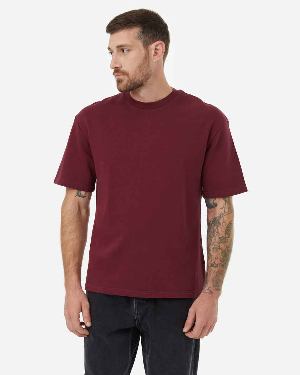 French Terry Short - Sleeved Crew - Style Organic Cotton Top for Winter Lounging