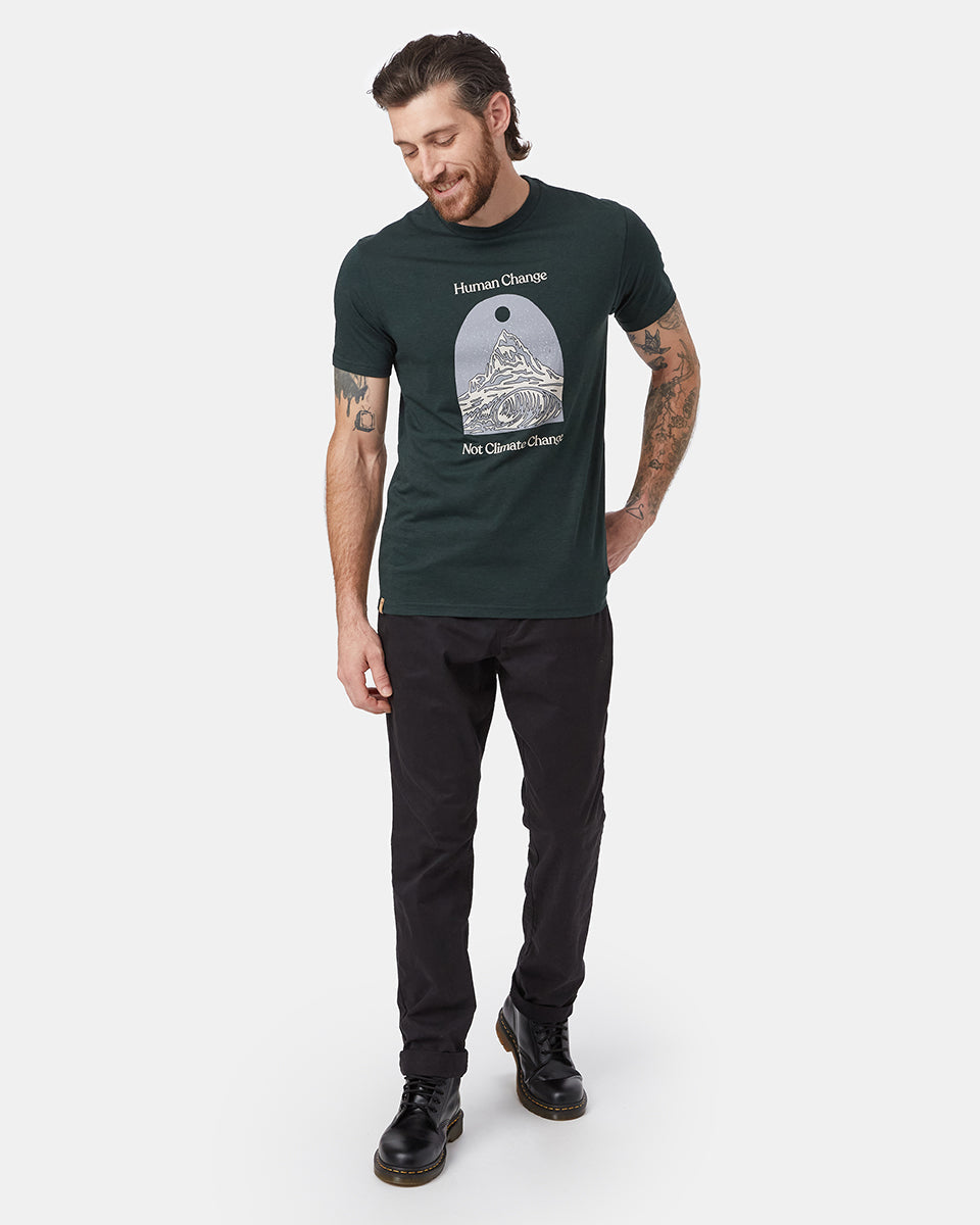 Sustainable Graphic Human Change T-Shirt for Climate Action