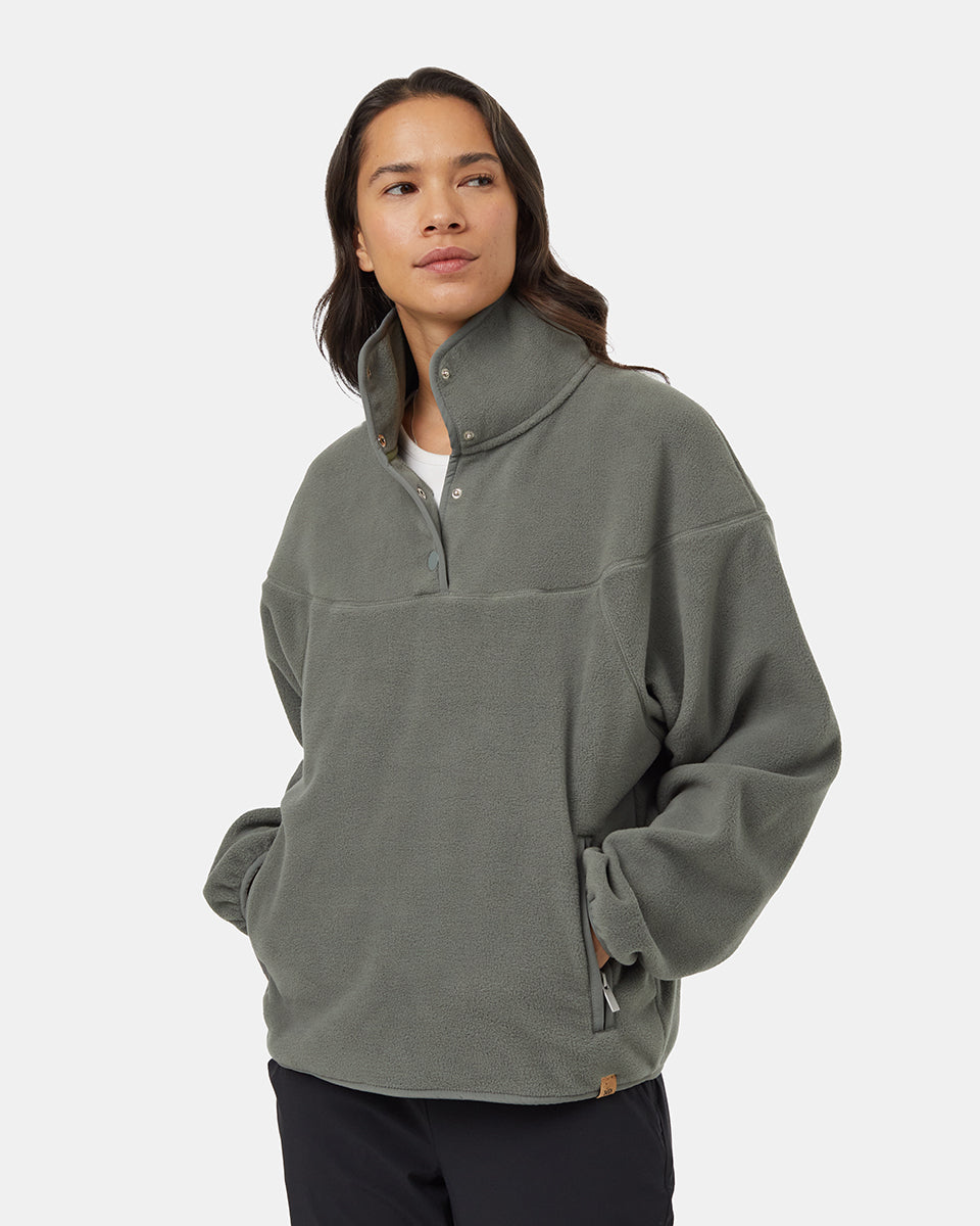 Lightweight Recycled 1/4 Snap MicroFleece for Cozy Wear