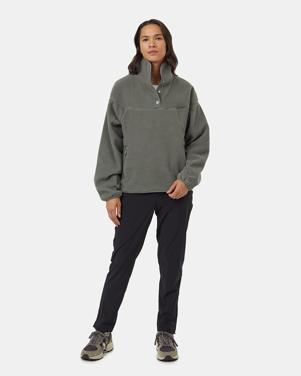 Lightweight Recycled 1/4 Snap MicroFleece for Cozy Wear