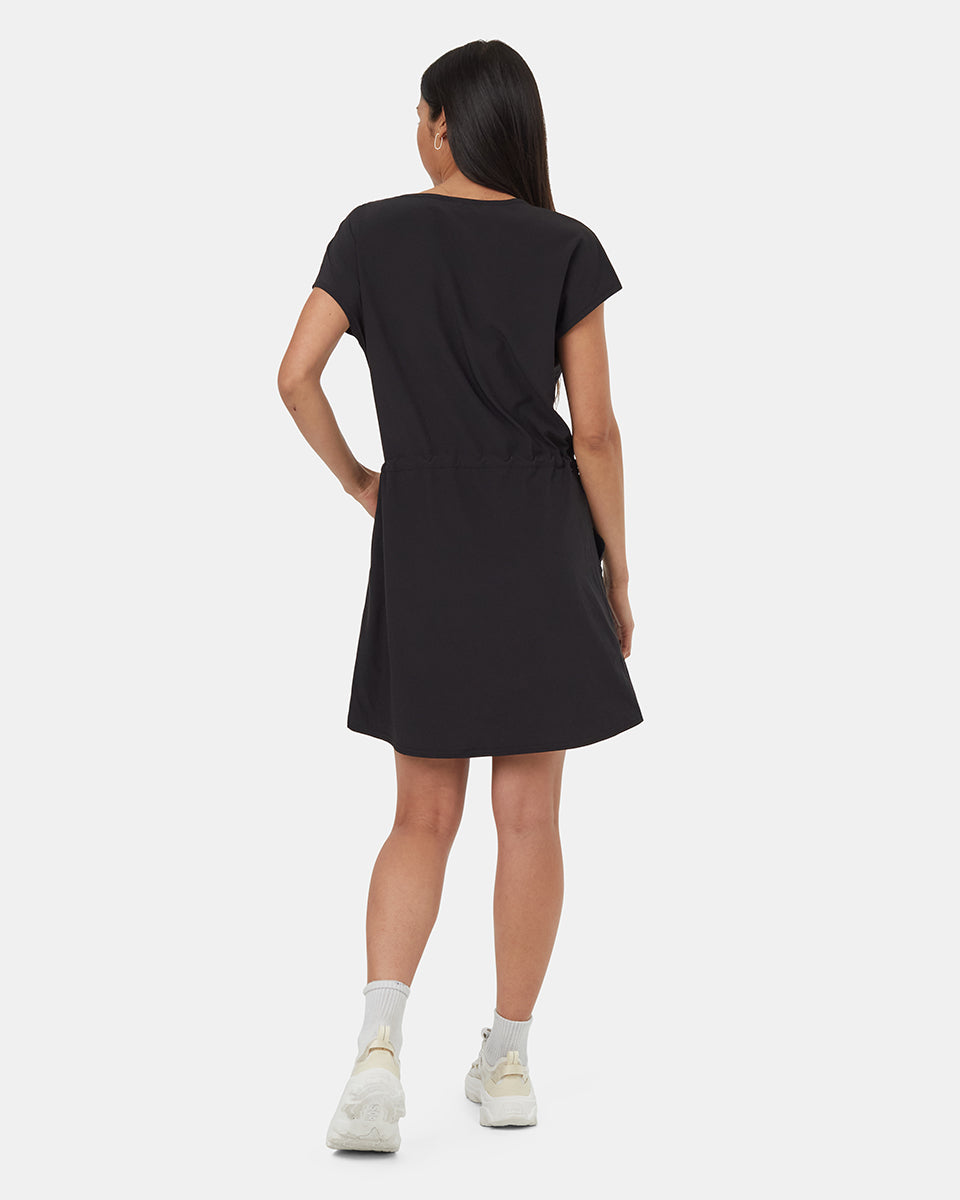 Comfy InMotion Short - Sleeve Dress with Adjustable Waist and Wrinkle - Resistant Fibres