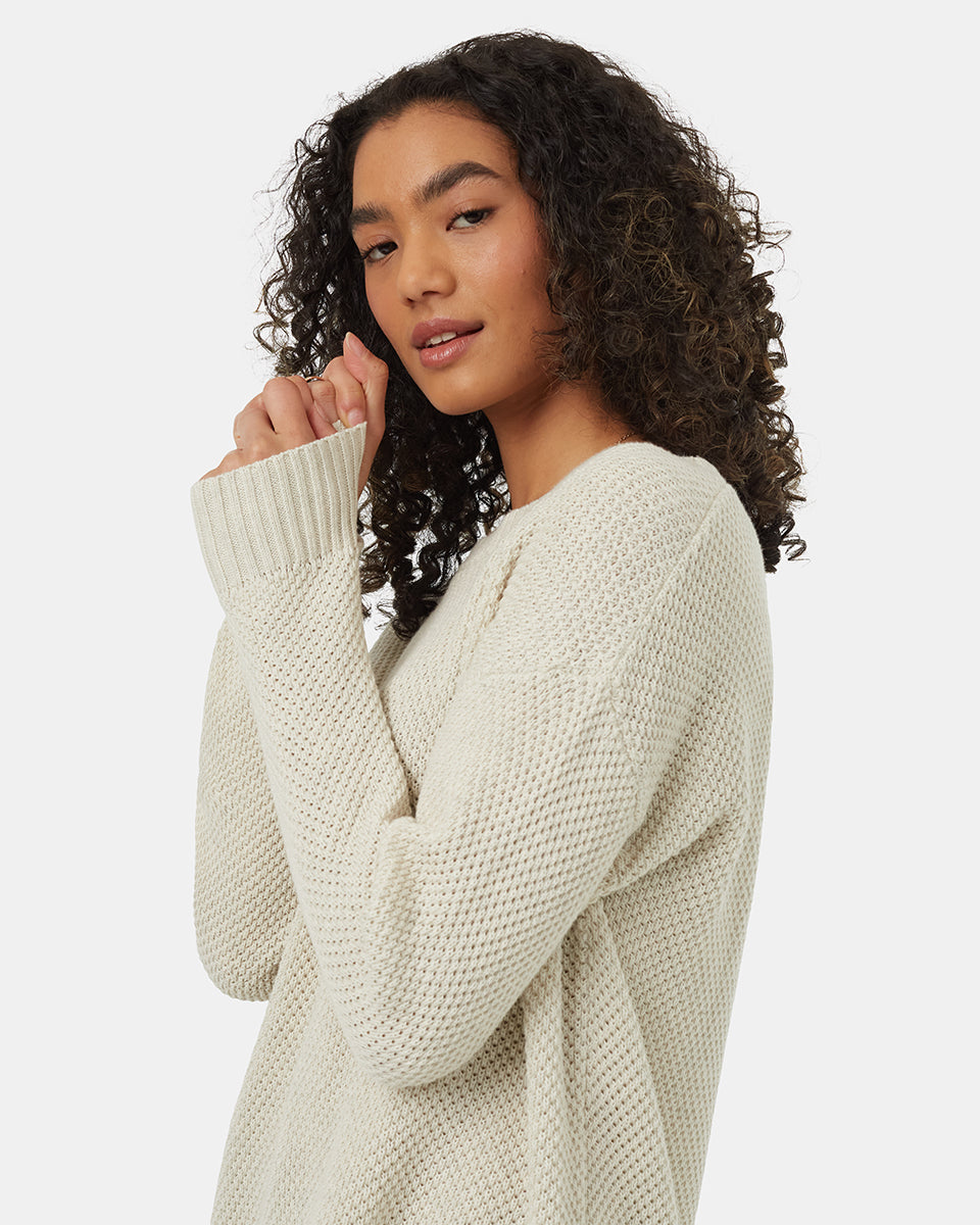 All - Season Sustainable Broughton Sweater with New Textured Stitch