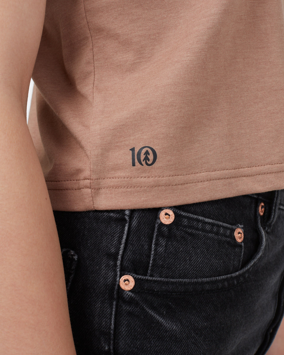 Eco - Friendly Earth First Cropped T - Shirt for Planet Lovers