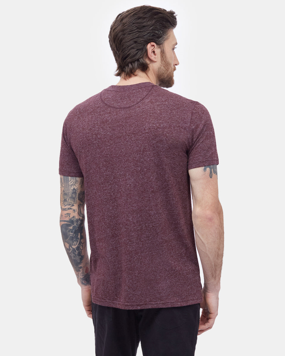 Hemp Cotton Step Hem Casual T-Shirt for Outdoor Activities