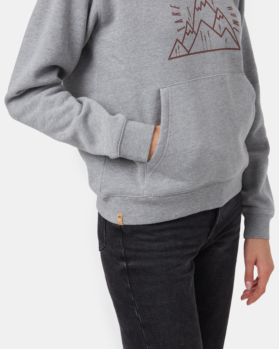 Sustainable Organic Cotton and Recycled Polyester Long Way Home Graphic Hoodie