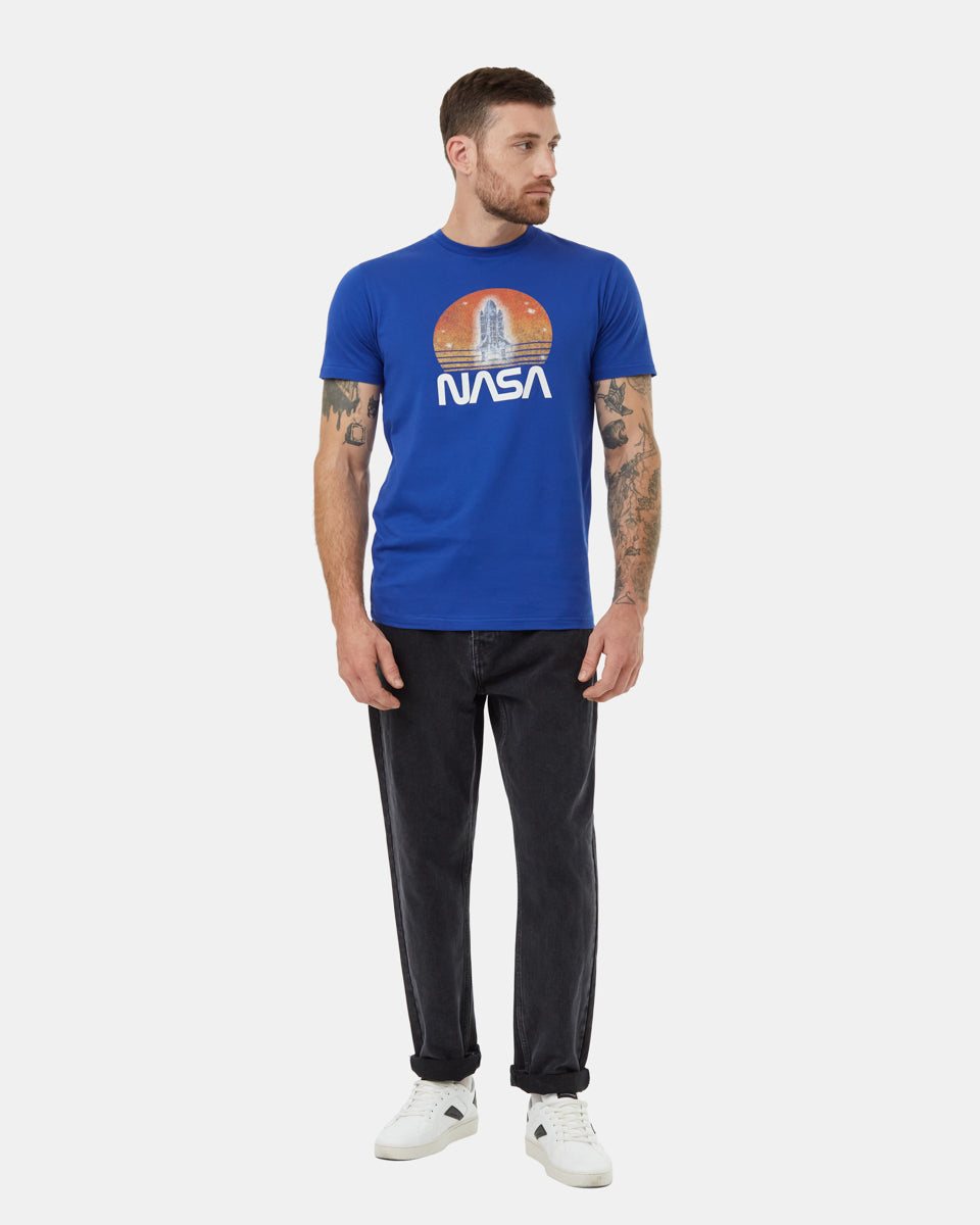 NASA-Inspired Shuttle Sunset Graphic T-Shirt for Planet Lovers