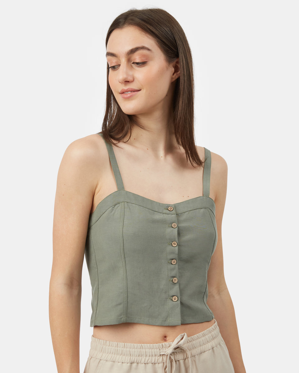 Linen Lonsdale Women's Summer Sleeveless Linen Tank Top