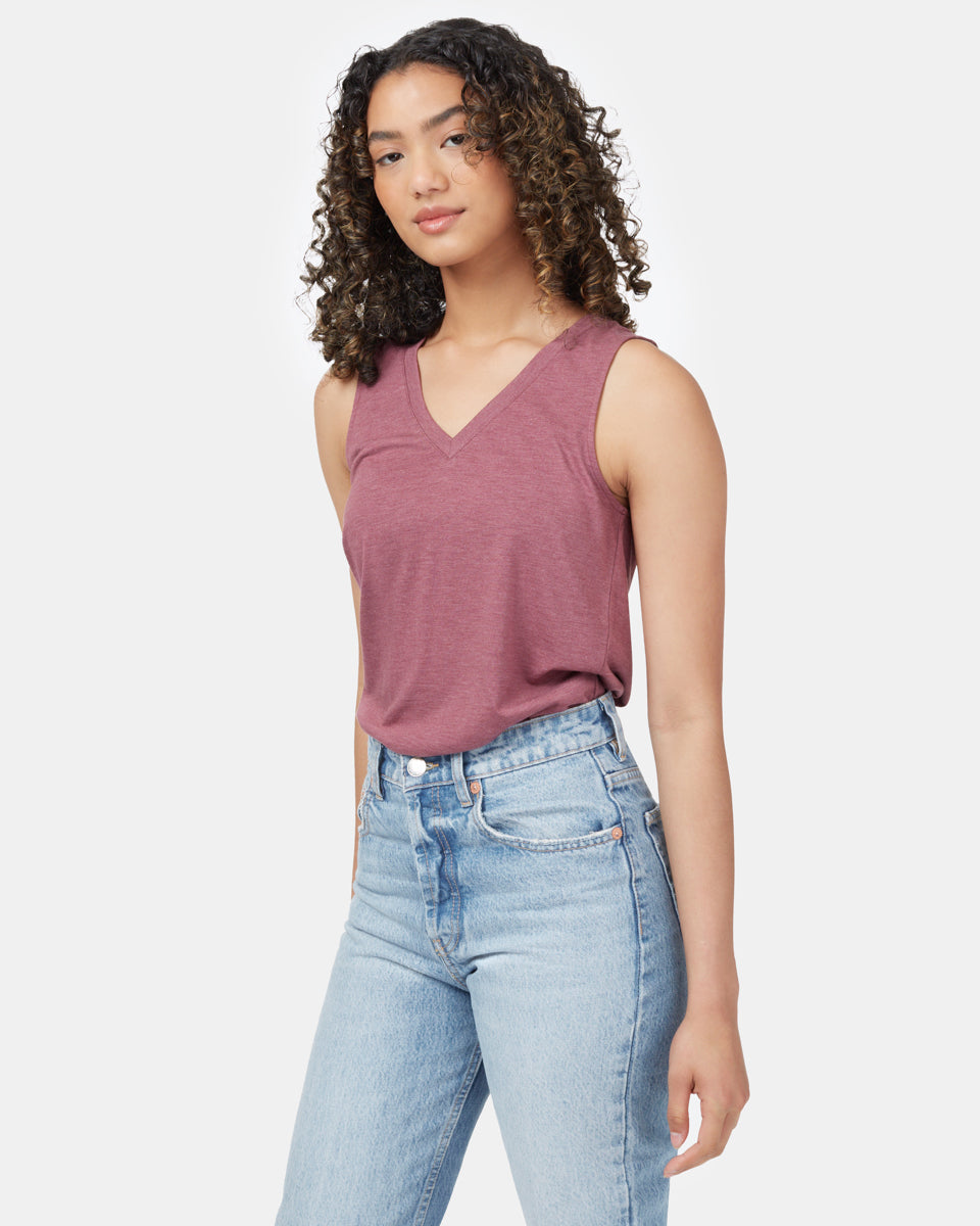 Eco - friendly TreeBlend V - Neck Sustainable Tank Top