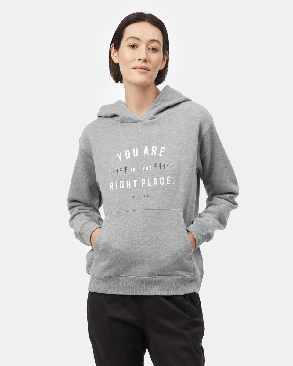 Right Place Sustainable Graphic Hoodie for Those in the Right Moment