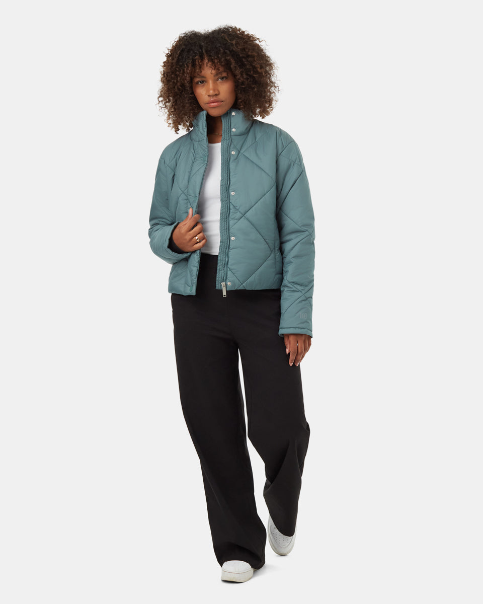 Eco-Friendly Short Cloud Shell Puffer Jacket for Toasty Warmth
