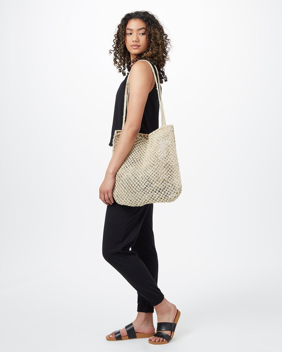 Handmade Macrame Crochet Tote for Reusable Grocery or All - Purpose Carry