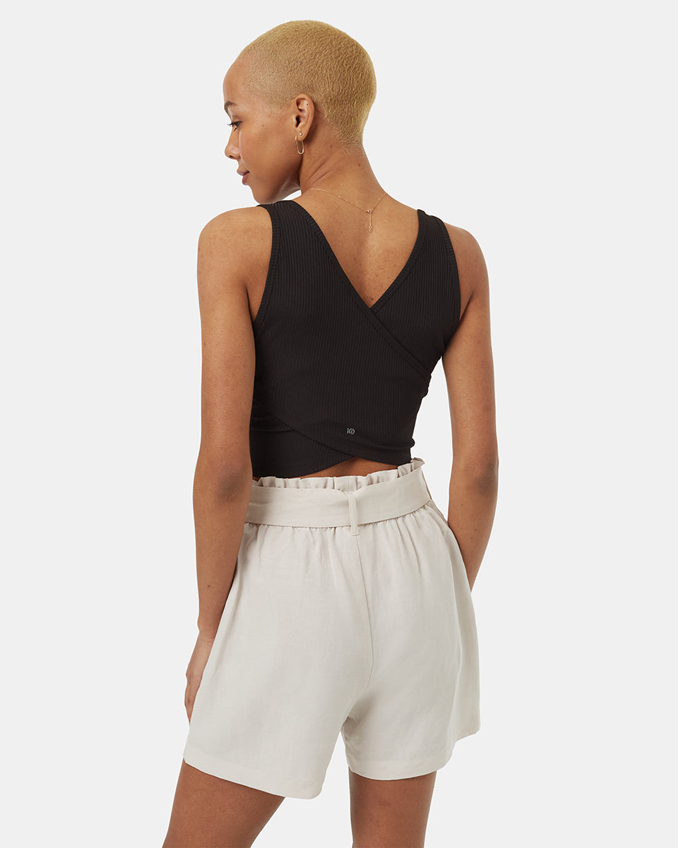 TechRib Wide Shoulder Strap Scoop Neck Women's Gym Tank Top