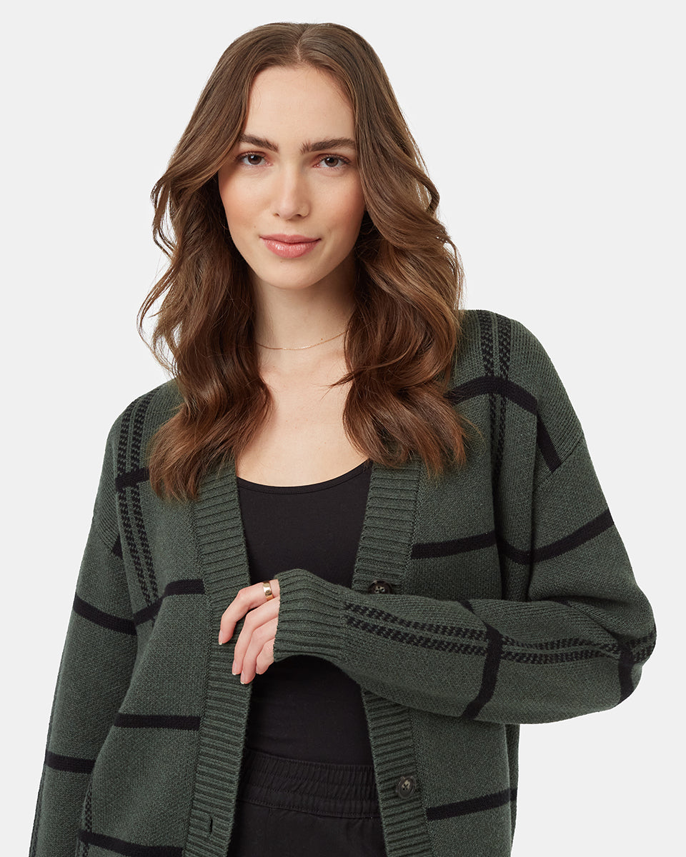 Soft Organic Cotton High - line Jacquard Knitted Cardigan for All Outfits