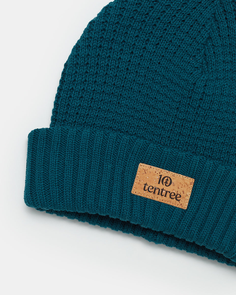Breathable Organic Cotton Cork Patch Beanie for Cold Weather