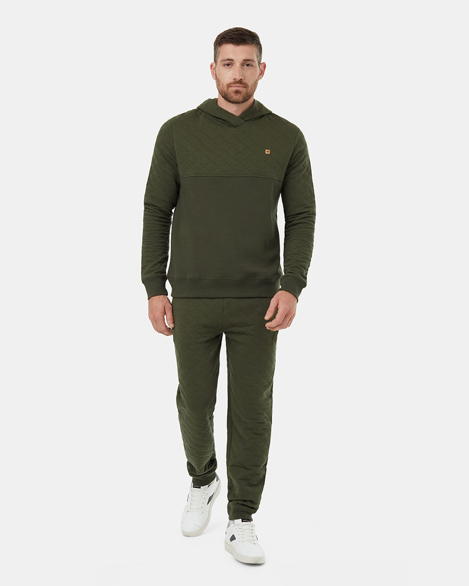 Sustainable Quilted Block Style Hoodie for Fall
