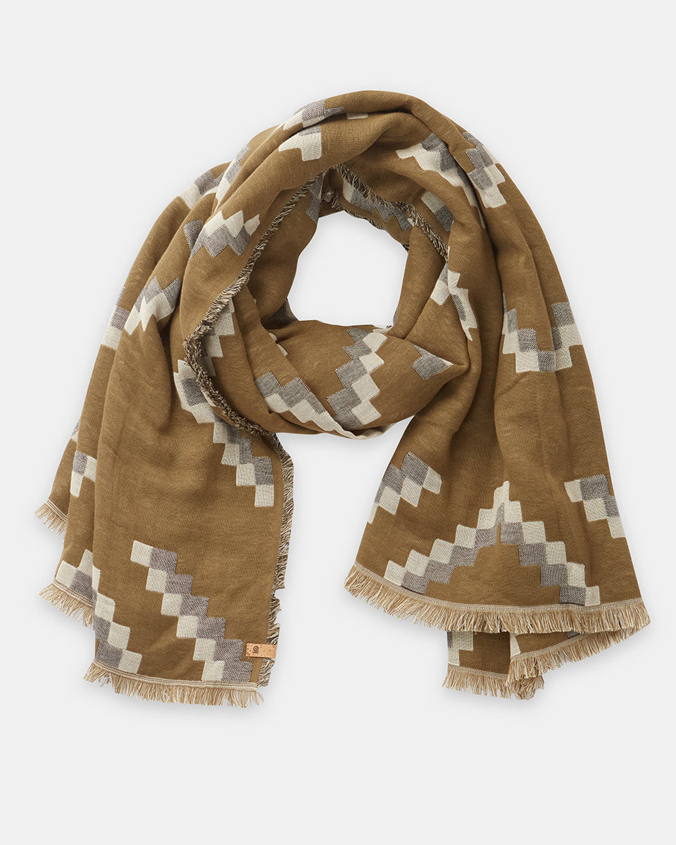 Organic Cotton Blanket Scarf from Sumatra for Fall Season